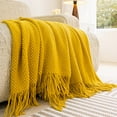thumbnail image 5 of Tgbvmt Fringe Style Sofa Blanket Air Conditioning Throw Nap Blanket Soft Cozy Wool Decorative Couch Cover Blanket Living Room Bedroom Office Nap Soft Warm Stylish Party Favors Home Decor Essential, 5 of 6