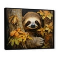 thumbnail image 2 of Designart "Serenity Sloth Resting on a Branch II" Animals Floater Framed Wall Decor, 2 of 7
