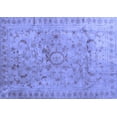 thumbnail image 1 of Ahgly Company Machine Washable Indoor Rectangle Abstract Blue Contemporary Area Rugs, 7' x 10', 1 of 4