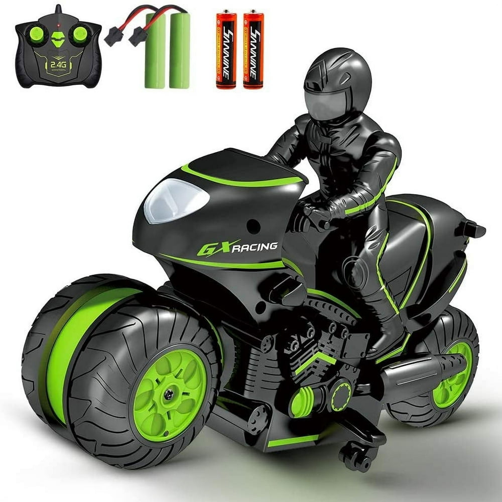 RC Motorcycle Remote Control Motorcycles High Speed Rc Car Remote Control Car 2.4Ghz 360 Rotating Drift Stunt Car Motorbike for Kids Age 4 5 6 7 8 and Up Year Old Walmart