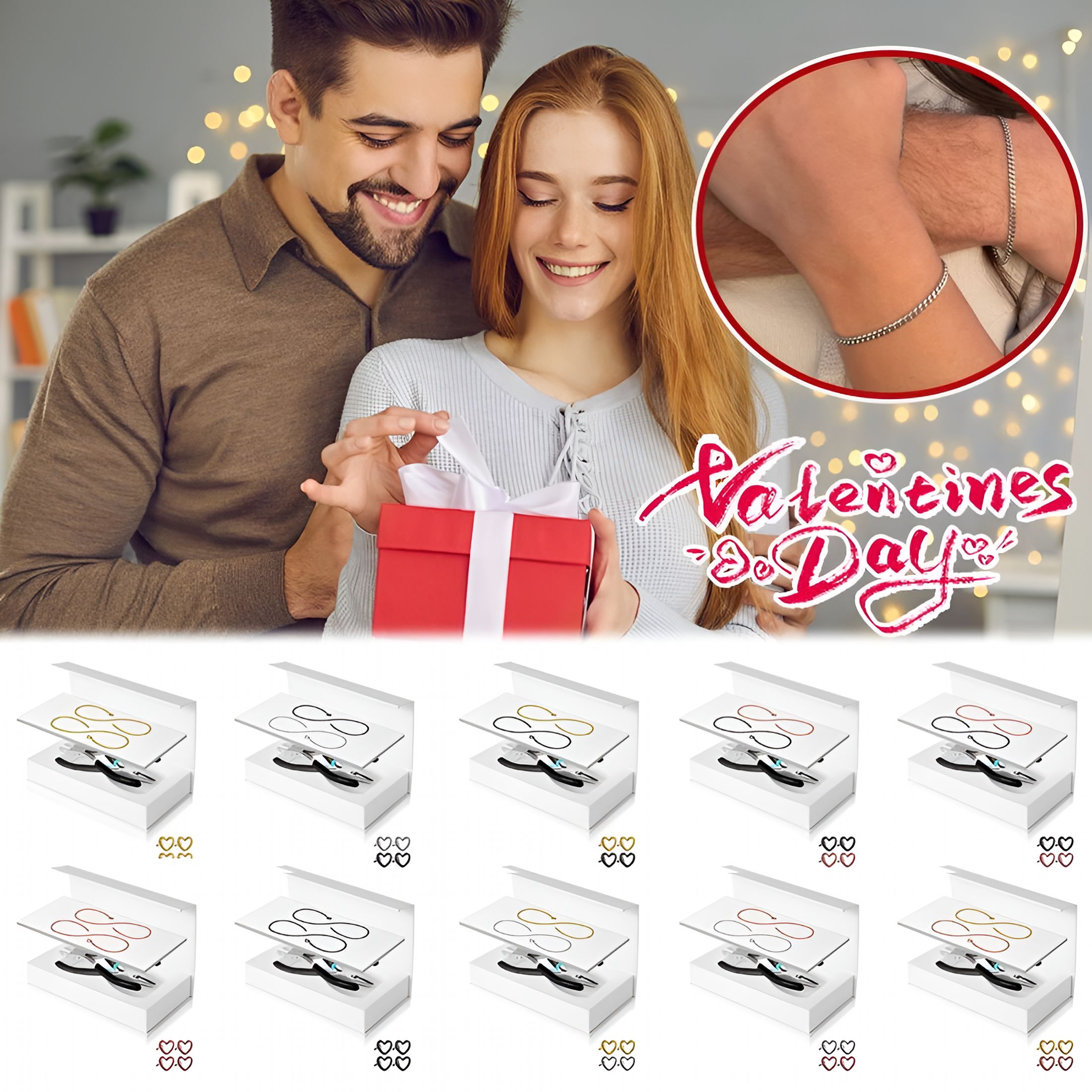 DESIGNICE 2026 New Permanent Bracelet Kit for Couples-Diy Forever Bracelet Making Gift Friendship Bracelets,Locked Bracelet for Anniversary&Date Night,Valentine'S Day Bracelets Jewelry Gifts