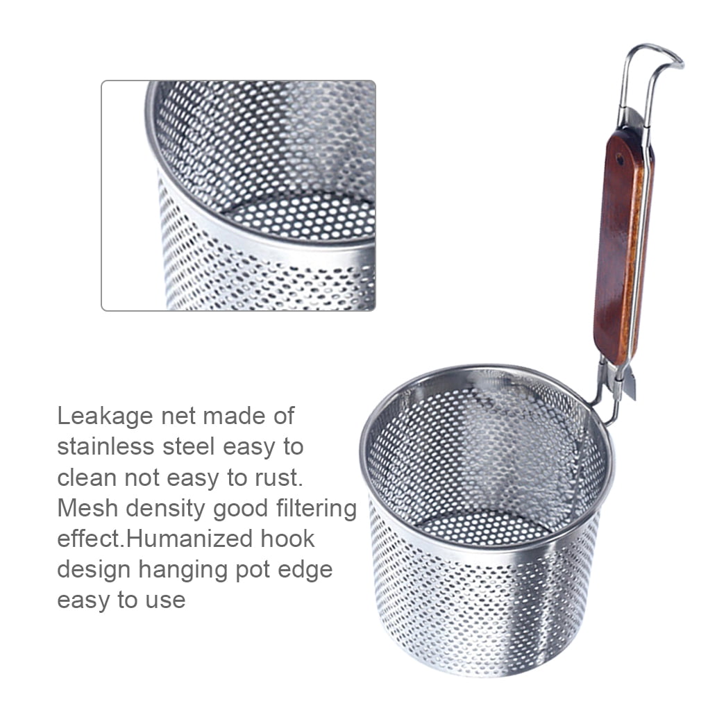 Ustyle Heat Resistant Pasta Noodle Cooking Basket Mesh Strainer Hot Pot