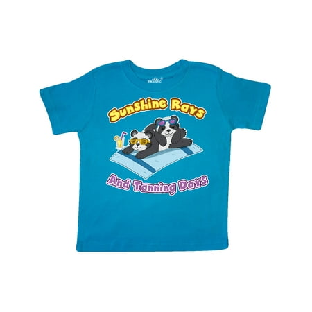 

Inktastic Cute Baby Pandas Sunshine Rays and Tanning Days Gift Toddler Boy or Toddler Girl T-Shirt