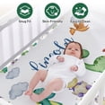 thumbnail image 6 of Kainsy Personalized Baby Crib Bedding Set - Custom Name Cartoon Dinosaur 3 Piece Set - Soft Blanket, Fitted Sheet, Room Rug for Newborn Boys and Girls - Shower Gift(Fixed Size), 6 of 9