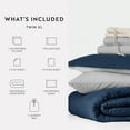 thumbnail image 4 of 7 Piece TwinXL Dorm Bedding Bundle, Patterned Comforter Set, Solid Sheet Set, Pillows and Laundry Bag, 4 of 12