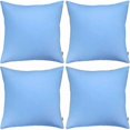 thumbnail image 1 of Chenchen 4-Pack 100% Cotton Comfortable Solid Decorative Throw Pillow Case, Square Cushion Cover Pillowcase Sublimation Blank Pillow Covers DIY Throw Pillowcase for Sofa(20x20 inch/ 50x50cm,Sky Blue), 1 of 1