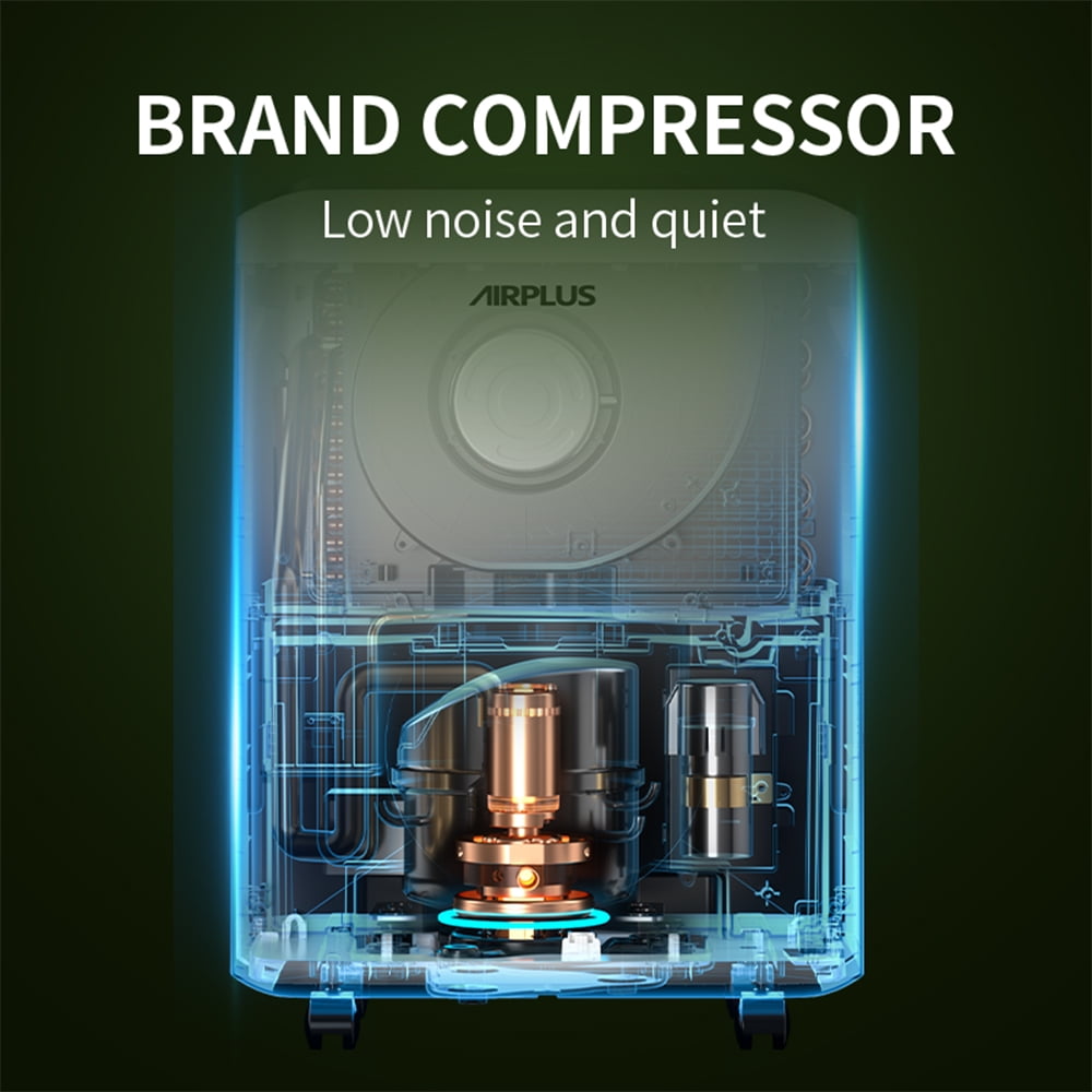 50 pt. 4,500 sq. ft. Quiet Dehumidifier with Drain Hose for Home, Basement, with Auto Defrost, 24H Timer in White