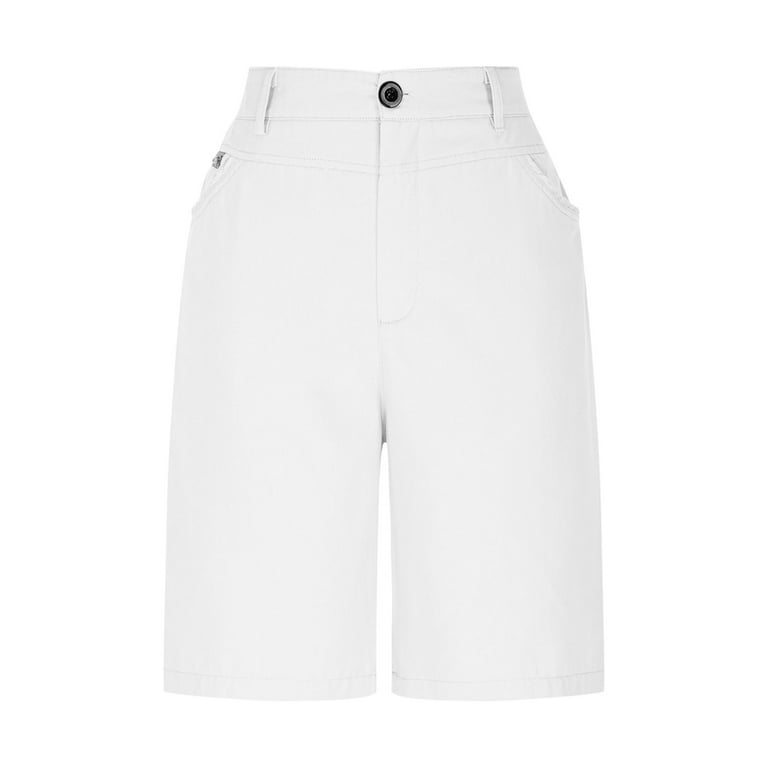 white high waisted dress shorts Brilliant White Women's High Waisted Pleated Dress Shorts for Business –  Lookbook Store main image 0