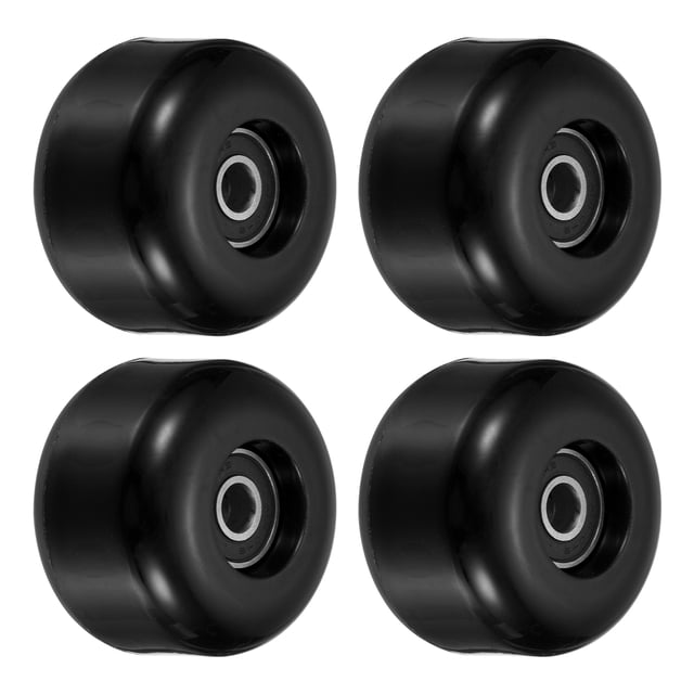 Unique Bargains Roue de Planche à Roulettes 54 mm avec Roulements ABEC-9 Roues de Rue pour Planches à Roulettes Roue Cruiser 85A, Noir Lot de 4