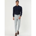 thumbnail image 3 of Vestidocuadros pahombre Pantalones de negocioscuadros ajustados con bolsillos Gris Claro L, 3 of 6