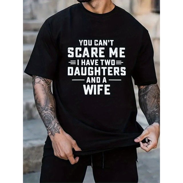 Funny Letter Print Men's T-Shirt - Casual Short Sleeve, Crew Neck, Polyester Blend, Non-Stretch Fabric - Perfect for All Seasons, European And American Style