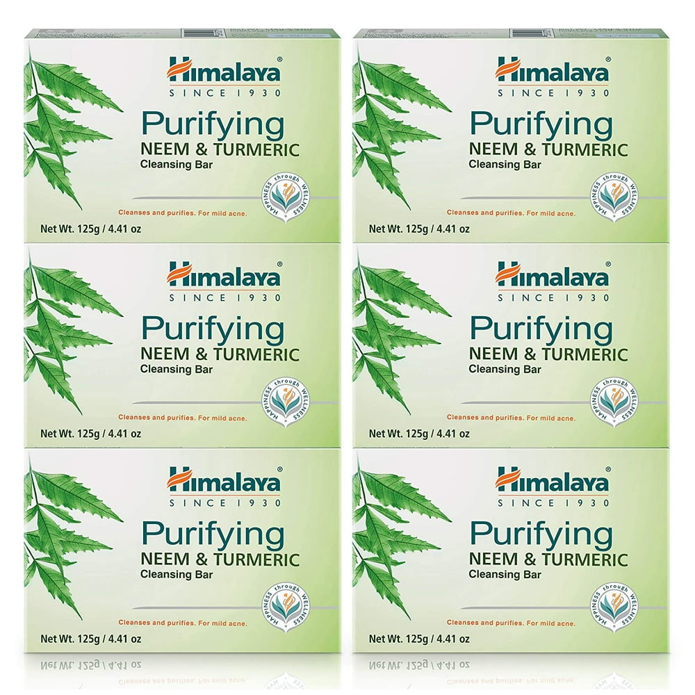 Himalaya Purifying Neem & Turmeric Cleansing Bar, Face and Body Soap
