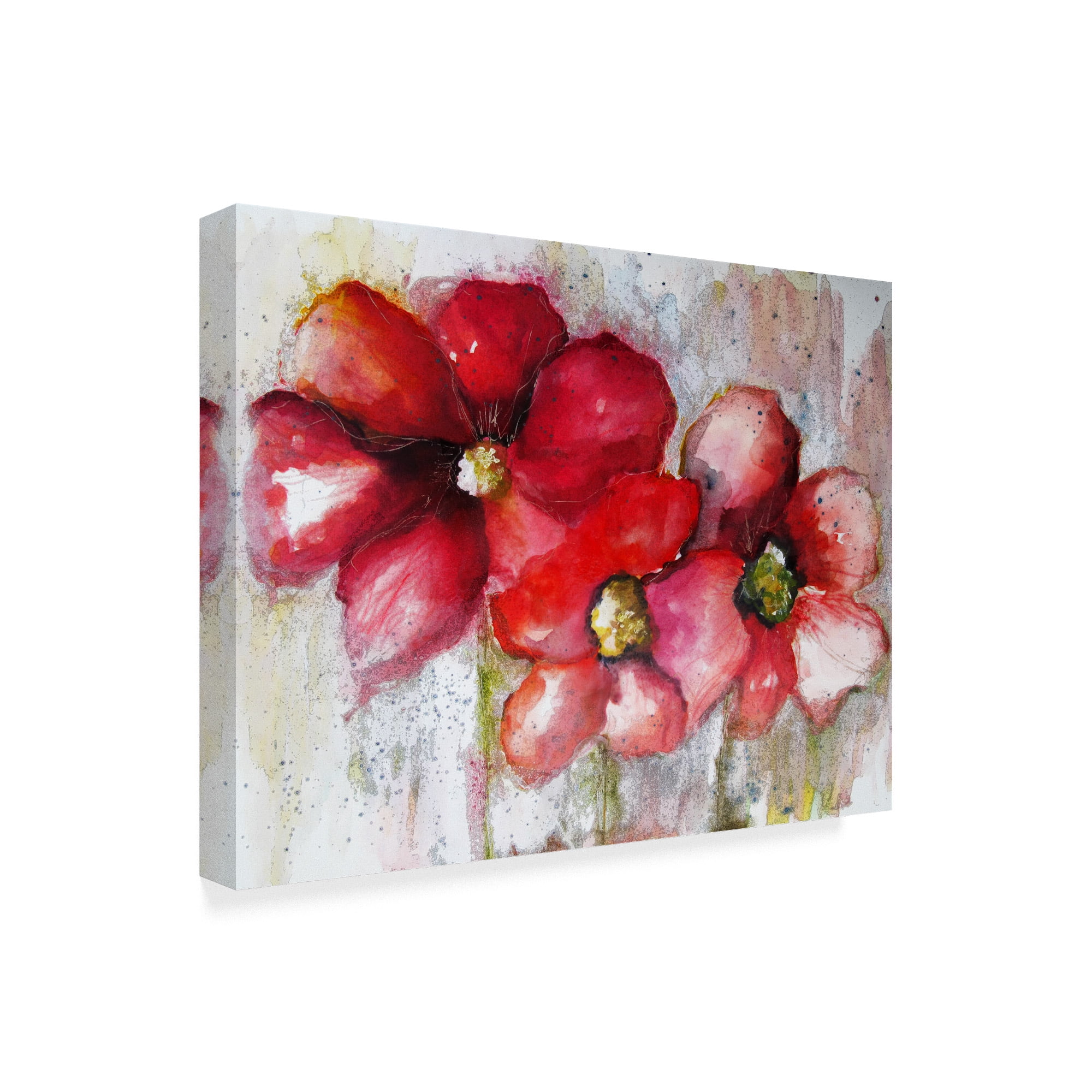 Trademark Fine Art 'Fuchsia Poppies II' Canvas Art by Leticia Herrera