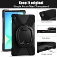 thumbnail image 6 of XYX Case for Samsung Galaxy Tab S10 FE+ 13.1 inch X620/SM-X626B, 360 Degree Rotating Hand Grip Shockproof Cover with Shoulder Strap, Black, 6 of 7