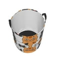 thumbnail image 3 of Daiia funny Cats Laundry Hamper With Handles Large Storage Basket/Toy Organizer/Dirty Clothes Collapsible Waterproof For College Dorms, Bedroom,Bathroom, 3 of 8