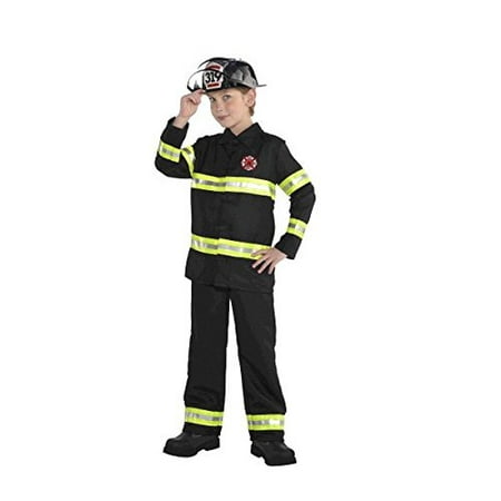 Amscan Boys Little Boy's Firefighter Halloween Costume Black (Medium, Black)