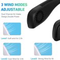 thumbnail image 3 of Rechargeable Battery with 360 of Cooling Coverage & 3 Speeds Control Button, Long Use Time Bladeless Hand-free Personal Fan for Travel, Sports Carry, Outdoor Activities, 3 of 8