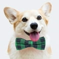 thumbnail image 3 of Collar de perro a cuadros navideños Collar para mascotas a cuadros con lazo, 3 of 5