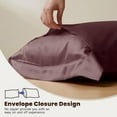thumbnail image 2 of THXSILK 19 Momme Silk Pillowcase, 100% Natural Mulberry Silk Pillowcase for Hair & Skin, Pillow Sham with Envelope Closure, Queen Size(20"x30"), Purple, 2 of 8