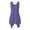 Blue Red Grid Print, variant on HELLHERO Sleeveless Sundress with Side Pockets, Asymmetric Irregular Hem Midi Dress for Daily Wear and Holiday Party