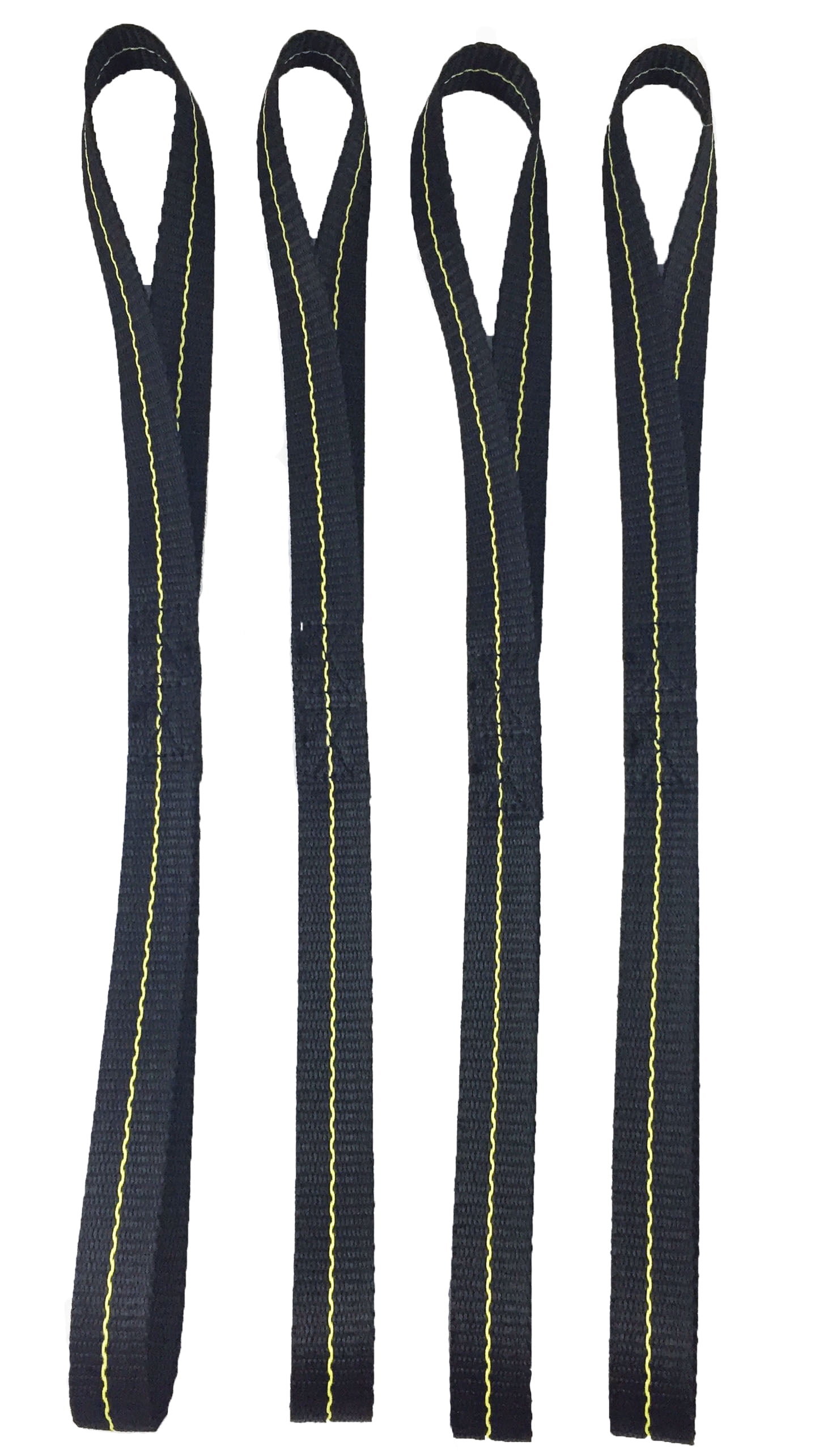 18" Soft Loop Tie Down Straps, 4 Pack. 2,789 Lb Break Strength. Made in the USA