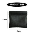 thumbnail image 2 of Monedero de cuero exprimido para hombres y mujeres, Clip de bolsillo para cambio, Mini billetera para cambio de mano, 2 of 5