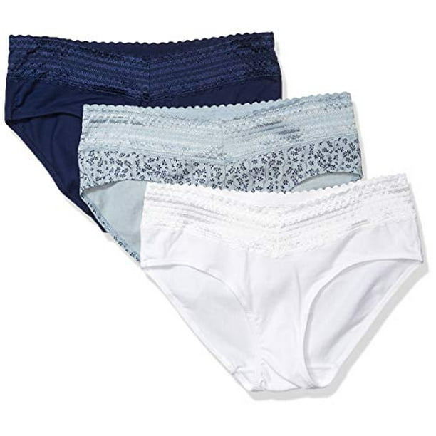 Warner's Warner's No Pinch 3 Pack Cotton Hipster Lace Panties