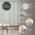 thumbnail image 3 of Piecenat Panel Track Blinds 23 in Cordless Paper for Sliding Door Vertical Window Blinds, Beige, 85.5 in x 96 in, 3 of 7