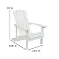 thumbnail image 5 of BizChair 5 Piece White Poly Resin Wood Adirondack Chair Set with Fire Pit - Star and Moon Fire Pit with Mesh Cover, 5 of 11