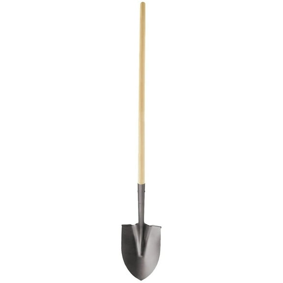 Long Handle Round Point Shovel - Garden Digging Tool for Soil, Sand & Landscaping - Durable Outdoor Shovel with Extended Reach