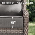 thumbnail image 5 of Unnifurnzi Outdoor Swivel Glider Patio Chairs-High Back Swivel Patio Chairs Set of 2 with Outdoor Side Tables All Weather Wicker Patio Furniture Set for Deck Porch Poolside Balcony-Gray/Gray, 5 of 7