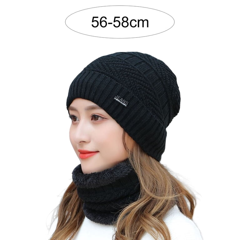 Warm Winter Beanie Scarf Set Knit Skull Cap Unisex Cozy Classic Winter Beanie Hats Scarf Set for Women Men Unisex 2 Pieces  main image 3