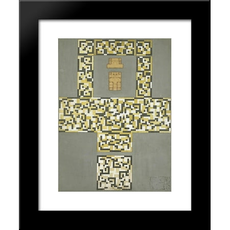 - Design for a tile floor, and entrance hall 20x24 Framed Art Print by Theo van Doesburg