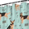 thumbnail image 3 of German Shepherd Dog and Music Shower Curtain 36"x72" ,Bathroom Decorative Shower Curtains Set with 12 Hooks,Modern Waterproof Washable Shower Curtain, 3 of 6