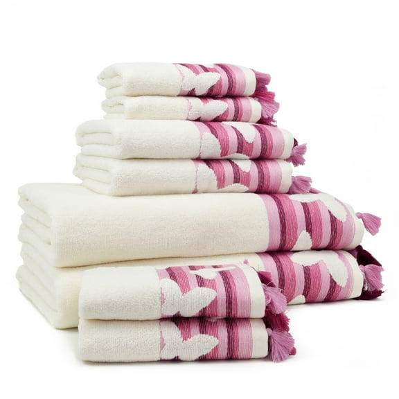 Butterfly Turkish Cotton Towel (Set of 8)