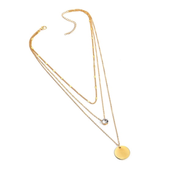 SOHI Women's Gold Everyday Multi-Layer Necklace