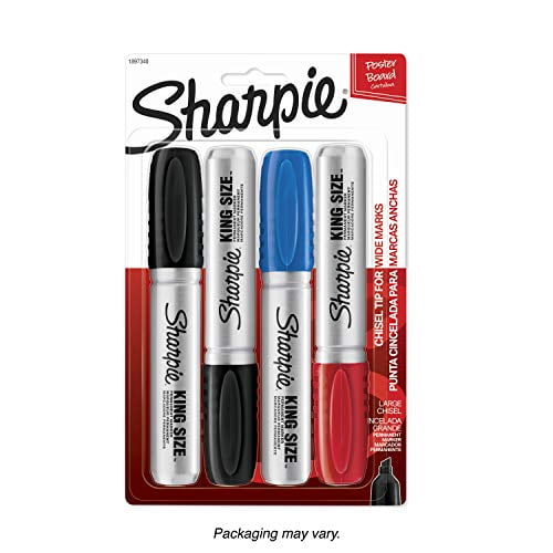 Sharpie 15674PP King Size Permanent Markers, Assorted Colors, 4-Count