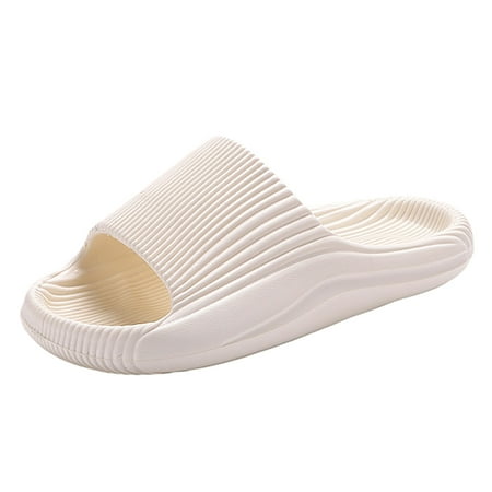 OJSFQUFP Women Shoes Casual Wide Width Sandals for Women Eva Oversized Slippers Couple Thick Sole Sandal Slippers Cute Slippers for Women White 43