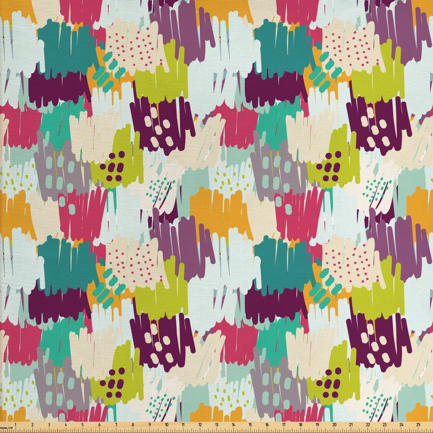 Brush Fabric by The Yard, Paint Brush Chunky Blows Canvas Fantasy World