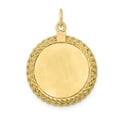 thumbnail image 3 of SS Gold Plate Engraveable Round with Rope Polished Front/Satin Back Disc QM385G/18, 3 of 4