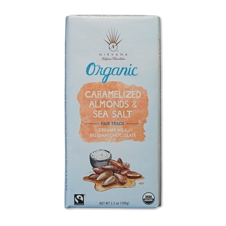 Nirvana 40% Milk Chocolate Bar with Caramelized Almonds Sea Salt