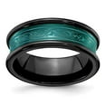 thumbnail image 6 of Edward Mirell Black Ti Concave Anodized Teal Concave Band, 6 of 7