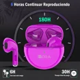 thumbnail image 3 of Audífonos In-ear Inalámbricos Bluetooth 5.3 1hora Aut119 Color Magenta, 3 of 7