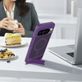 thumbnail image 6 of Magnetic For Google Pixel 9 / 9 Pro Phone Case,With Retractable Kickstand,Military-Grade Drop Protection,Compatible with Mag-Safe,Shockproof Skin Feel Translucent Ultra Slim Phone Case,Darkpurple, 6 of 7