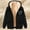 Black, variant on Women's Lightweight Fleece Jacket Fashionable Printed Hooded Sweatshirt for Casual Wear