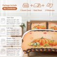 thumbnail image 6 of Hello Fall Bedding Duvet Cover Set King Size 4 Pieces Harvest Pumpkin Sunflower Maple Leaf Thanksgiving Bedding Set with Zipper Closure, 1 Comforter Cover 92x106 Inches 1 Flat Sheet & 2 Pillow Cases, 6 of 7