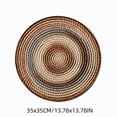 thumbnail image 3 of CHJK 8 Pcs Gradient Woven Round Placemat, 15 x 15 Inch Handmade Braided Heat Resistant Table Mat, Kitchen Dining Decor for Tabletop Protection, 3 of 6