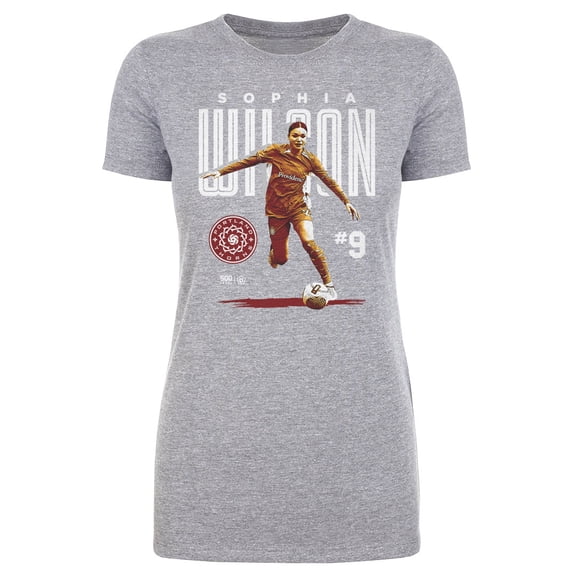Women's 500 Level Sophia Wilson Heather Gray Portland Thorns FC Player Bitmap Graphic T-Shirt