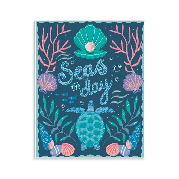 Stupell Industries Symmetrical Seas The Day Animals Painting Unframed Art Print Wall Art, 11 x 14