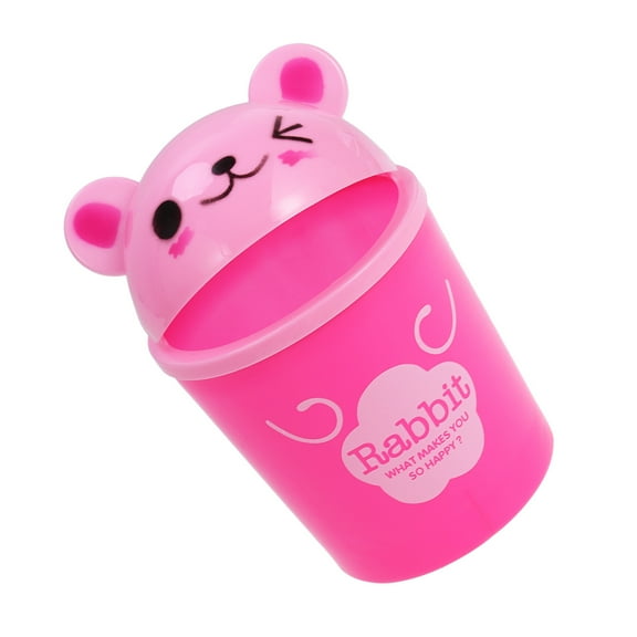 unbranded  Mini Dustbin Waste Space-saving Garbage Trashcan Convenient Child Pink